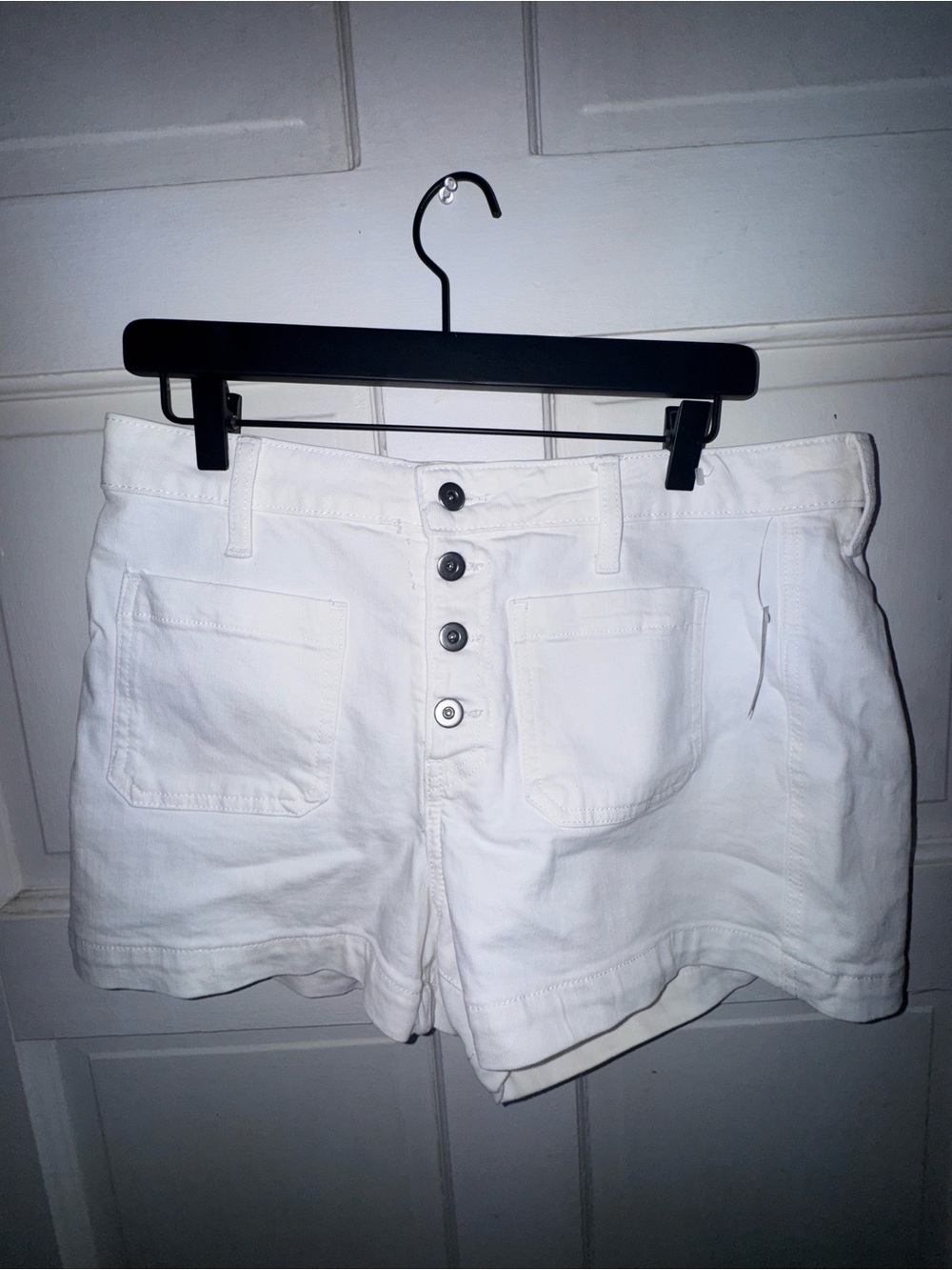 Old Navy White High-Rise Button-Fly Women's Jean Shorts